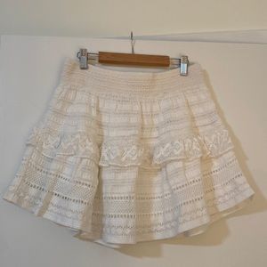 Aerie White Ruffle Skirt - Size M